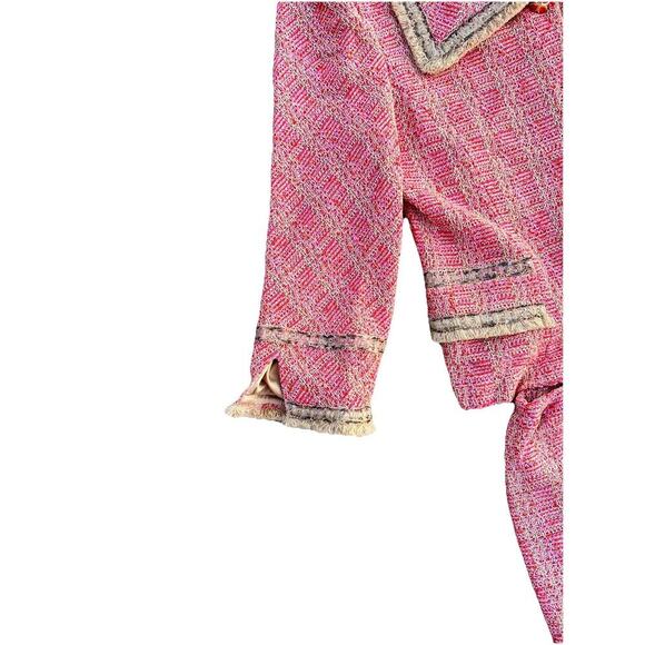 LUXURY ST. JOHN COUTURE PINK TWEED 2-PIECE SKIRT SUIT - SIZE 14 (Made In USA) - Picture 10 of 16